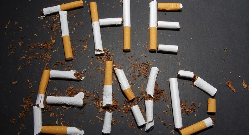 cigarros quebrados e consequências de parar de fumar
